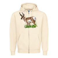 Sandshell pronghorn Zipper Hoodie - LillyAllenDesigns