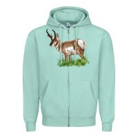 Seafoam pronghorn Zipper Hoodie - LillyAllenDesigns