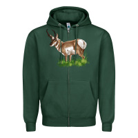Sports Green pronghorn Zipper Hoodie - LillyAllenDesigns