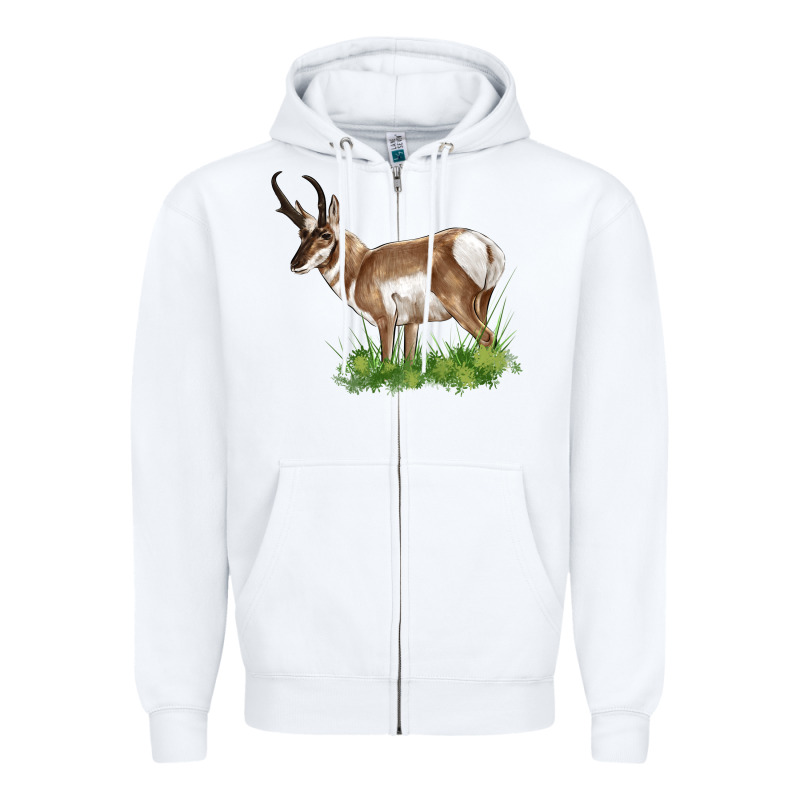 Pronghorn Zipper Hoodie by LillyAllenDesigns | Teevron