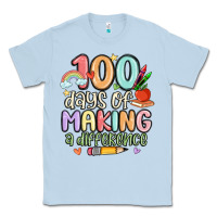 Dusty Blue 100 days of making a difference Classic Tee - MaliasSmallBusiness