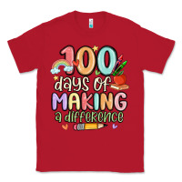 Red 100 days of making a difference Classic Tee - MaliasSmallBusiness