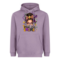 Lavender mardi gras mama messy bun Heavyweight Hoodie - texasbilliewilder