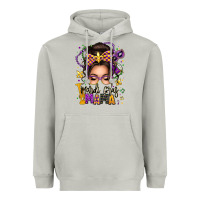 Moon Dust mardi gras mama messy bun Heavyweight Hoodie - texasbilliewilder