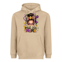 Mushroom mardi gras mama messy bun Heavyweight Hoodie - texasbilliewilder