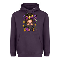 Plum mardi gras mama messy bun Heavyweight Hoodie - texasbilliewilder