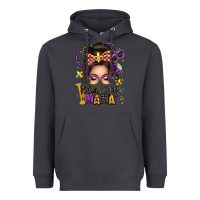 Smoke mardi gras mama messy bun Heavyweight Hoodie - texasbilliewilder