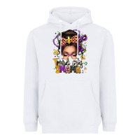 White mardi gras mama messy bun Heavyweight Hoodie - texasbilliewilder