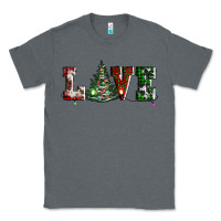Charcoal Heather love christmas tree Classic Tee - AdoDesignShop