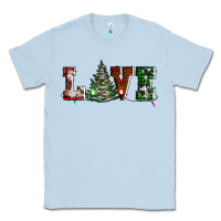 Dusty Blue love christmas tree Classic Tee - AdoDesignShop