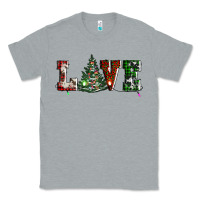 Heather Grey love christmas tree Classic Tee - AdoDesignShop
