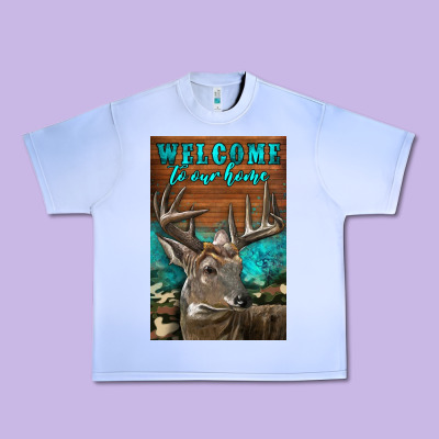 Western Buck Deer Garden Urban Heavy Tee Designed By Lillyallendesigns