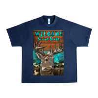 Navy Western Buck Deer Garden Urban Heavy Tee - LillyAllenDesigns