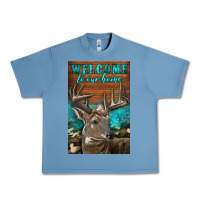 Pebble Blue Western Buck Deer Garden Urban Heavy Tee - LillyAllenDesigns