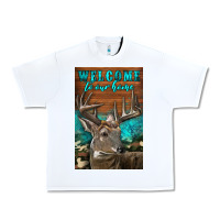 White Western Buck Deer Garden Urban Heavy Tee - LillyAllenDesigns