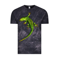 Cloud Black Green Lizard Illustrations Vintage Tee - LillyAllenDesigns