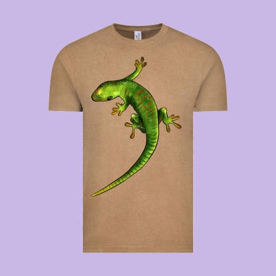 Green Lizard Illustrations Vintage Tee Designed By Lillyallendesigns