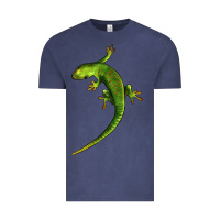 Vintage Denim Green Lizard Illustrations Vintage Tee - LillyAllenDesigns
