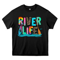Black river life kayaking Heavy Core Tee - Zillion Design Studio