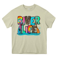 Mossy river life kayaking Heavy Core Tee - Zillion Design Studio