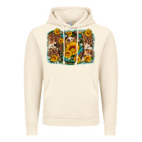 Vintage Artic sunflower gemstone leopard cowhide horseshoe background Vintage Hoodie - Artiststas