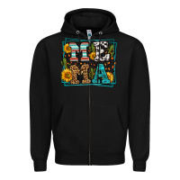Black western leopard mema Zipper Hoodie - LillyAllenDesigns
