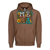 Chestnut western leopard mema Zipper Hoodie - LillyAllenDesigns