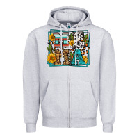 Heather Grey western leopard mema Zipper Hoodie - LillyAllenDesigns