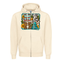 Sandshell western leopard mema Zipper Hoodie - LillyAllenDesigns
