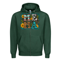 Sports Green western leopard mema Zipper Hoodie - LillyAllenDesigns