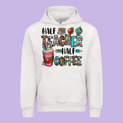 Half Teacher Half Coffee Urban Hoodie Designed By Oliviacreatesart
