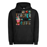 Pigment Black half teacher half coffee Urban Hoodie - OliviaCreatesArt