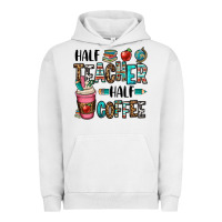 Pigment Lunar Rock half teacher half coffee Urban Hoodie - OliviaCreatesArt