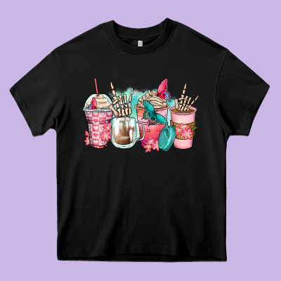 Rock Hand Coffee Cups Heavy Core Tee Designed By Zillion Design Studio
