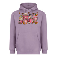 Lavender cafecito y chisme coffee cups Heavyweight Hoodie - texasbilliewilder