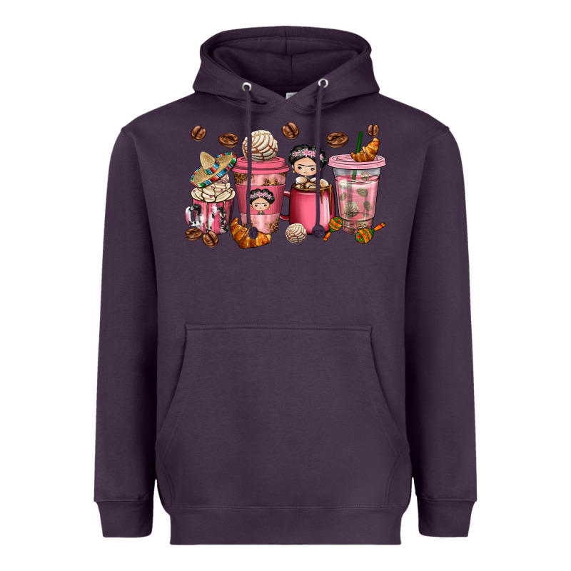 Cafecito Y Chisme Coffee Cups Heavyweight Hoodie by texasbilliewilder | Teevron