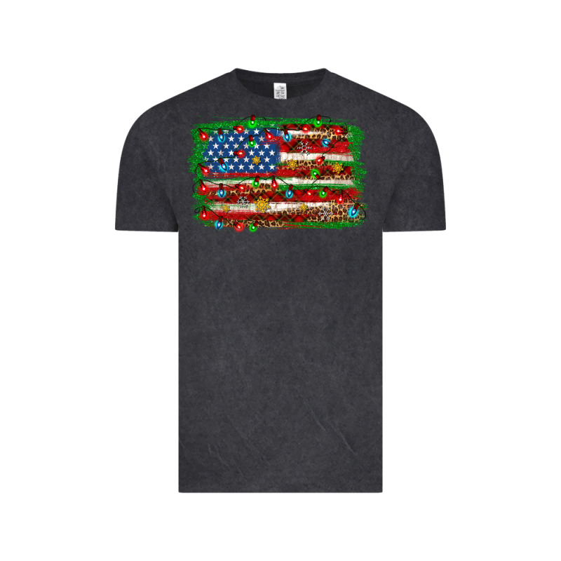 Christmas American Flag Vintage Tee by NancyCooperArtShop | Teevron