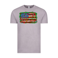 Vintage Zinc Christmas american flag Vintage Tee - NancyCooperArtShop