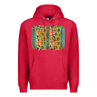 Cardinal Fall sunflower brushstrokes Premium Hoodie - NancyCooperArtShop