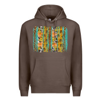 Coffee Fall sunflower brushstrokes Premium Hoodie - NancyCooperArtShop