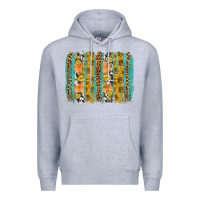 Heather Grey Fall sunflower brushstrokes Premium Hoodie - NancyCooperArtShop