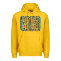 Lemon Fall sunflower brushstrokes Premium Hoodie - NancyCooperArtShop