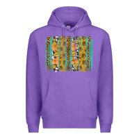 Purple Fall sunflower brushstrokes Premium Hoodie - NancyCooperArtShop