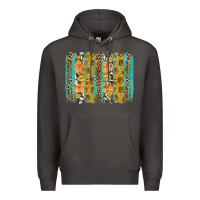 Smoke Fall sunflower brushstrokes Premium Hoodie - NancyCooperArtShop