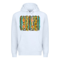 White Fall sunflower brushstrokes Premium Hoodie - NancyCooperArtShop