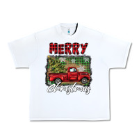 White merry christmas truck Urban Heavy Tee - BarkalooDesign