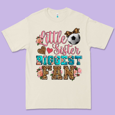 Little Sister Biggest Fan Soccer Premium Tee Designed By Hra Design Shop
