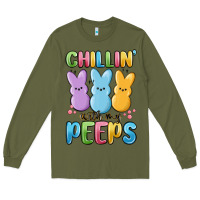 Army Green chillin' with my peeps Long Sleeve Tee - MaliasSmallBusiness
