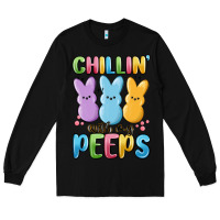 Black chillin' with my peeps Long Sleeve Tee - MaliasSmallBusiness