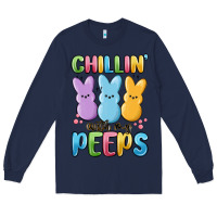 Navy chillin' with my peeps Long Sleeve Tee - MaliasSmallBusiness